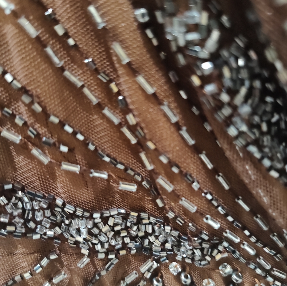 Mac Duggal Elegant Brown Beaded Dress - Picture 5 of 5